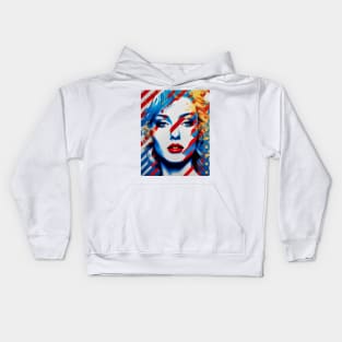 Unveiling the Essence of American Identity American Visage Kids Hoodie